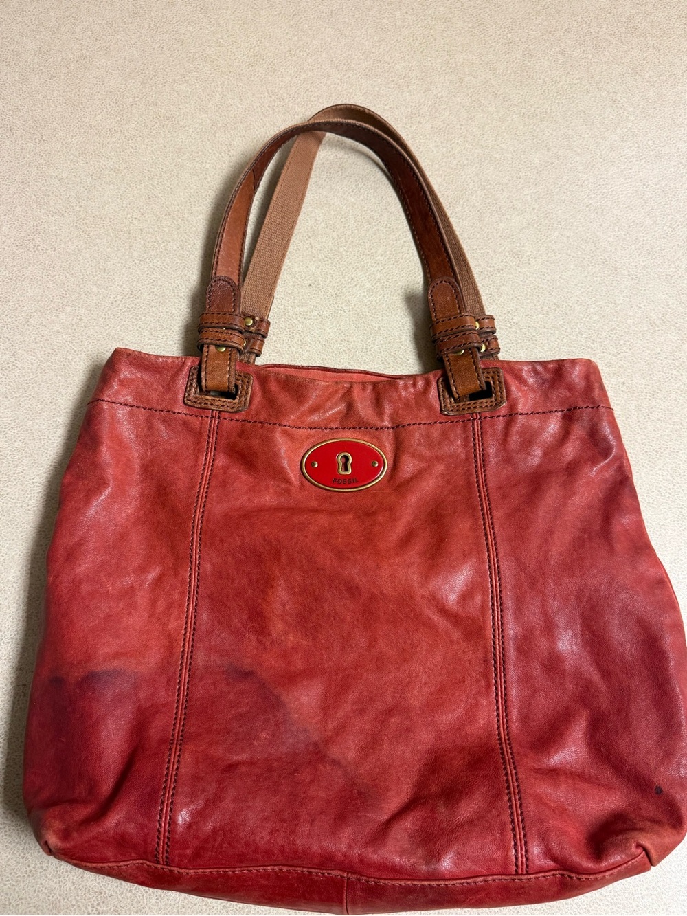 Vintage Fossil “Long Live Vintage” Maddox Leather Tote